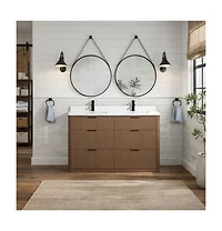 Ari Bath Aria 55" Bathroom Vanity Smoked Oak