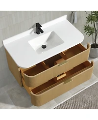 Ari Bath Chantal 42" Floating Bathroom Vanity Oak