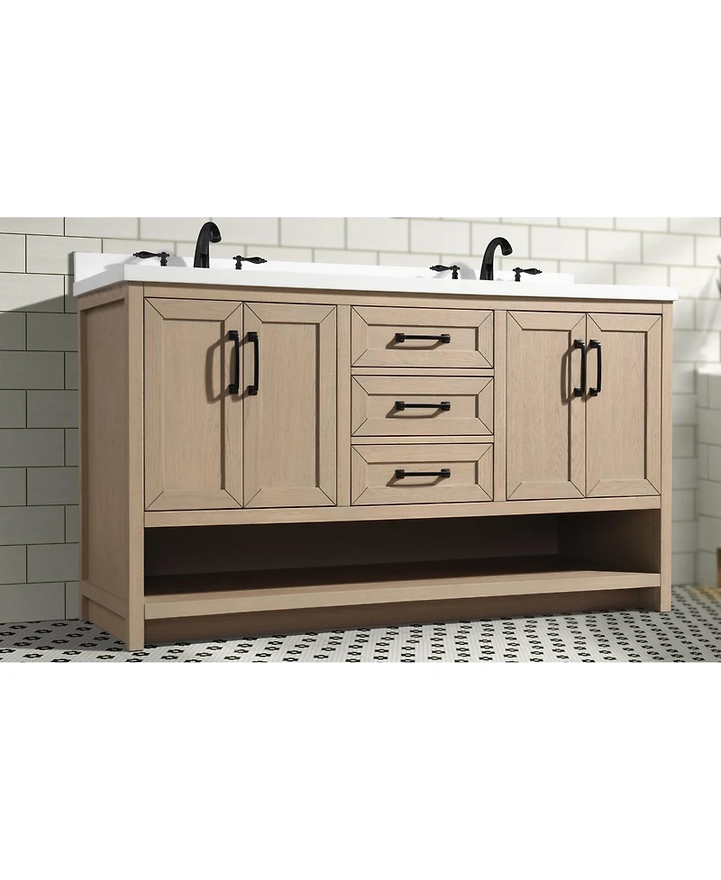 Ari Bath Venice 60" Bathroom Vanity Oak