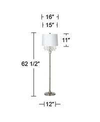 360 Lighting Modern Chandelier Floor Lamp 62.5" Tall