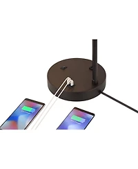 360 Lighting Colby 21" High Modern Desk Lamps Set of 2 Usb Port Ac Power Outlet Smart Socket