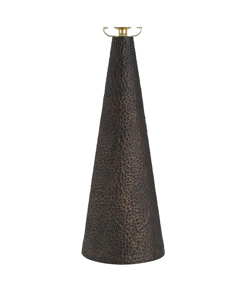 Possini Euro Design June 27" Tall Cone Modern Scandinavian 3-Way Table Lamp Finish Metal Single Shade Living Room Bedroom