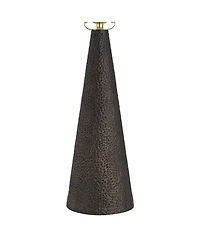 Possini Euro Design June 27" Tall Cone Modern Scandinavian 3-Way Table Lamp Finish Metal Single Shade Living Room Bedroom