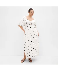 City Chic Women's Plus size Nala Spot Print Twist Front Dress