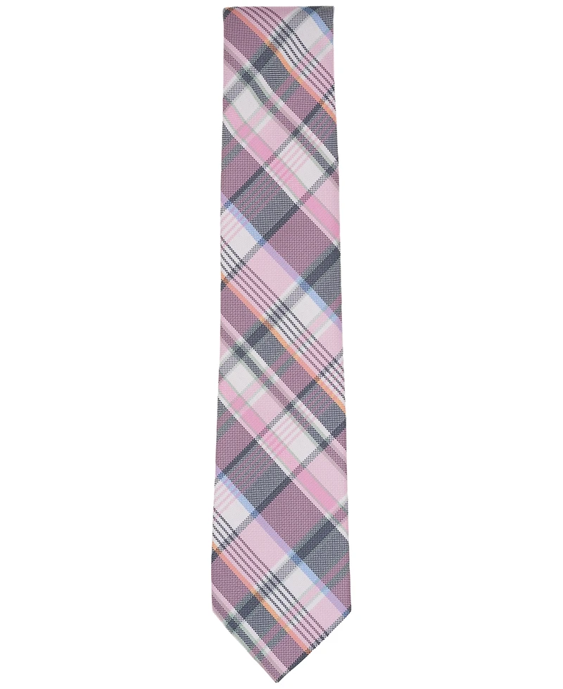 Club Room Men's Meier Plaid Pattern Tie, Macy's Exclusive