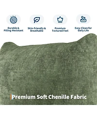 gaomon Chenille Loveseat Sofa, 2-Seater Cloud Couch with Sponge Cushion, Small Space Sofa