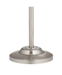 360 Lighting Abba Modern Floor Lamp Standing 66" Tall Brushed Nickel Dupioni for Living Room Bedroom Office House Home
