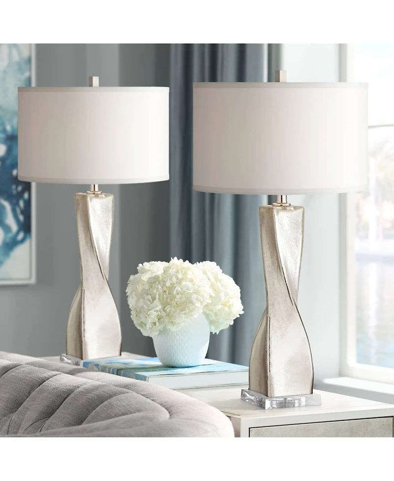 360 Lighting Oirin 32 1/4" Tall Large Modern End Table Lamps Set of 2