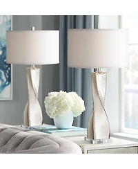 360 Lighting Oirin 32 1/4" Tall Large Modern End Table Lamps Set of 2