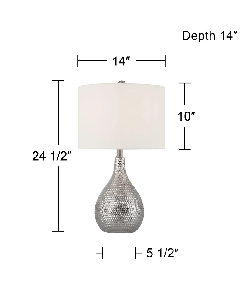 360 Lighting Titus 24 1/2" High Hammered Table Lamp Set of 2