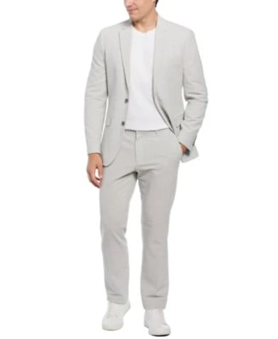 Perry Ellis Mens Slim Fit Seersucker Suit
