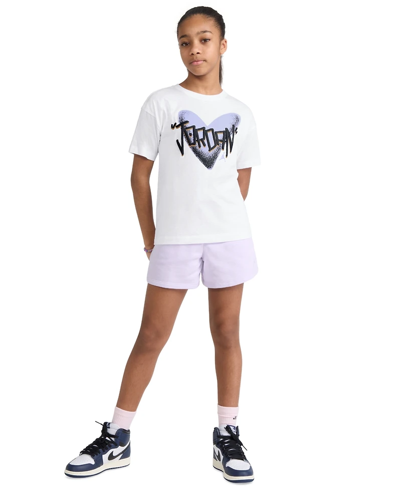 Jordan Girls' 7-16 Heart Sketch T-Shirt