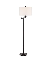 360 Lighting Romero Farmhouse Rustic 61.5" Tall Standing Floor Lamp Pole Swing Arm