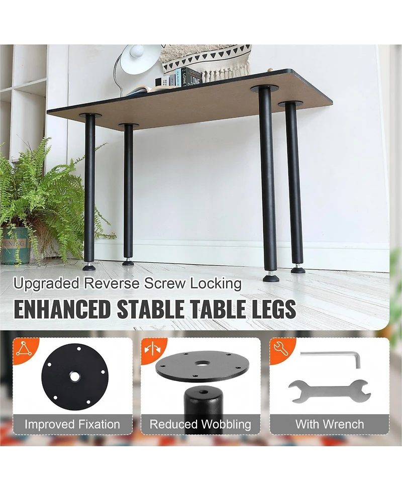 Gouun 30 in Adjustable Desk Legs Set of 4, Reinforced Steel Table Legs with 1200 lbs Load Capacity