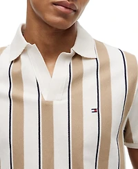 Tommy Hilfiger Men's Crepe V-Neck Polo Shirt