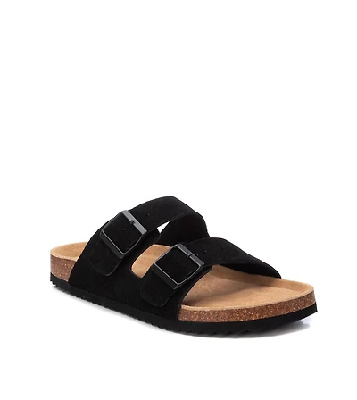 Xti Men's Cork Footbed Suede Leather Sandals