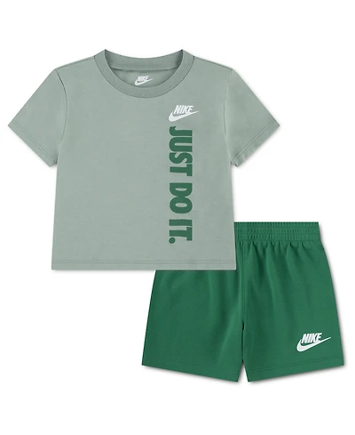 Nike Baby Boys 2-Piece Graphic T-Shirt and French Terry Shorts Set