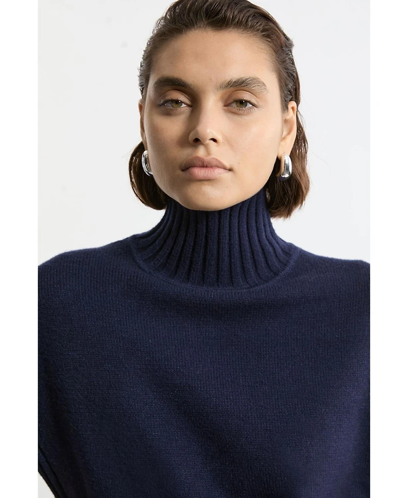 Karen Millen Women's High Neck Knitted Tunic Top