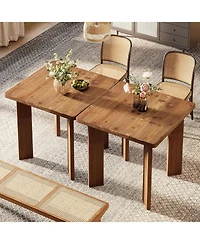 Tribesigns Solid Wood Square Dining Table, 31.5-Inch Farmhouse Small Kitchen Table