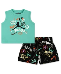 Jordan Baby Boys' 12-24 World Tour Tank Top and Shorts, 2-Piece Set