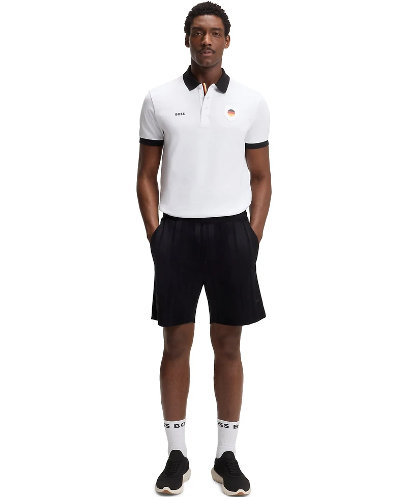 Boss by Hugo Men's Paddy Germany Country Flag Trim Polo Shirt