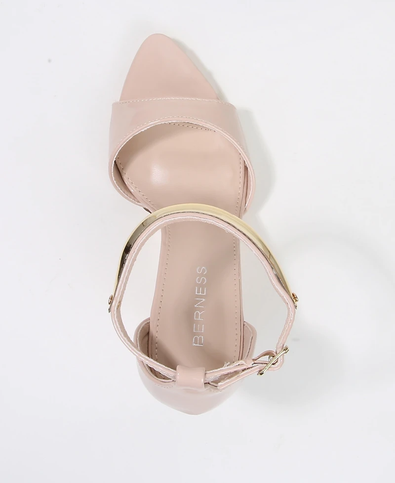 Berness Women's Hunter Stiletto Sandals with Gold-Tone Metal Accent