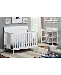 flynama 4in1 Convertible Crib Modern Sleigh Style Solid Headboard Split Panel Design Three Adjustable Mattress Heights for Baby Nursery