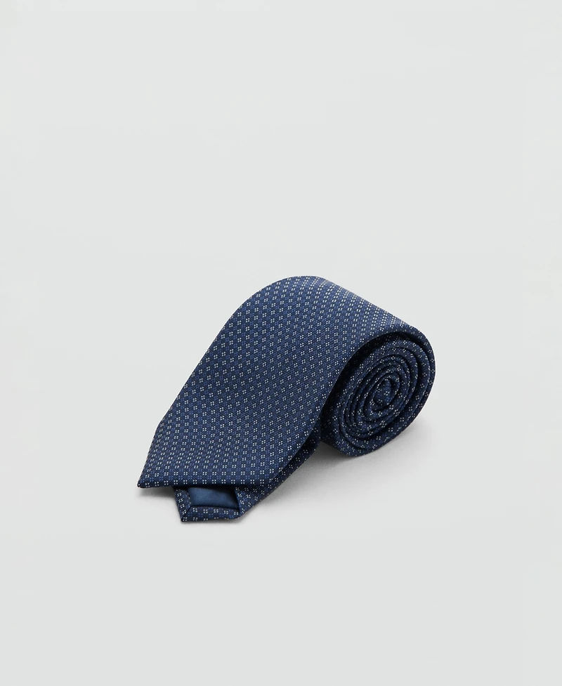 Mango Men's Silk Blend Striped Tie