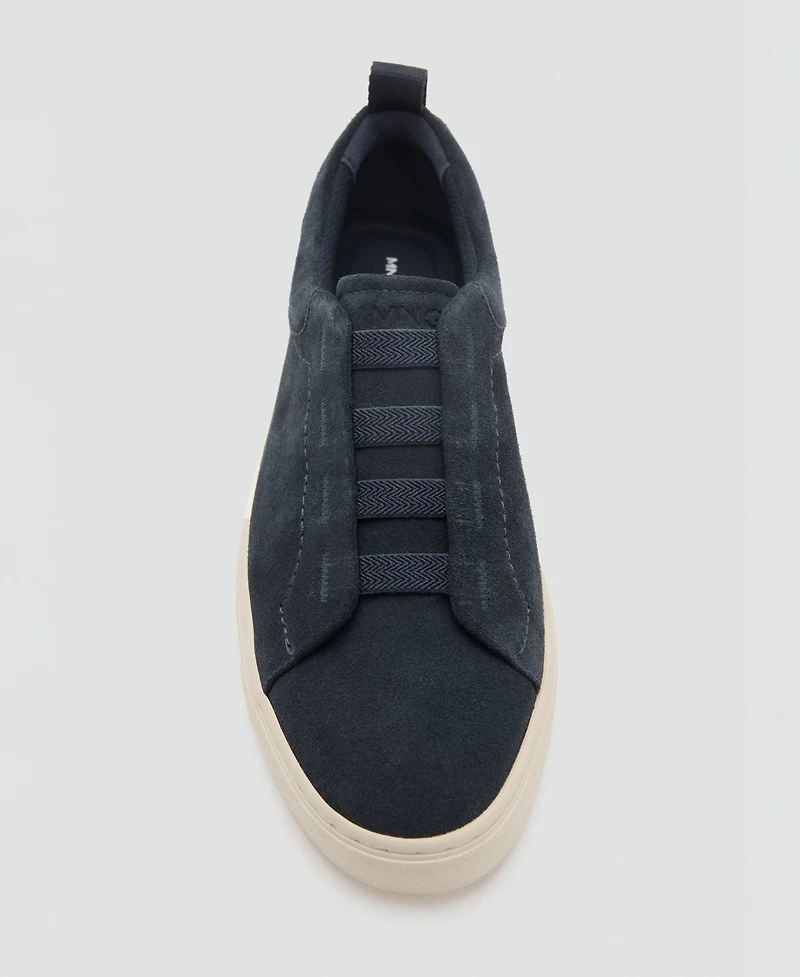 Mango Men's Vibram Sole Suede Leather Athletic Sneakers