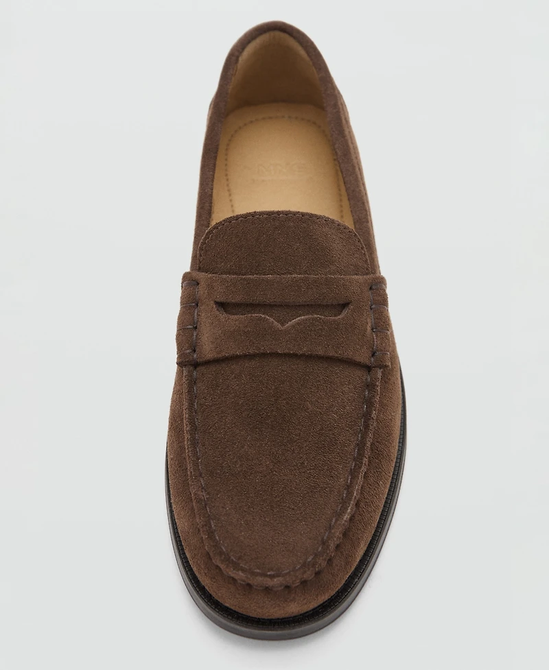 Mango Men's Split Leather Moccasins