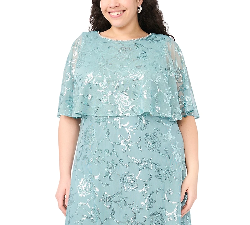Msk Plus Embellished Crewneck Midi Dress