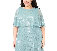 Msk Plus Embellished Crewneck Midi Dress