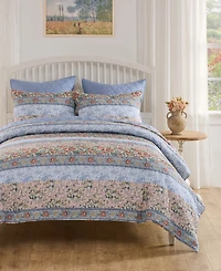 Greenland Home Fashions Kressida Modern Floral 3-Pc. Quilt Set, Full/Queen