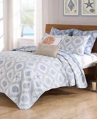 Greenland Home Fashions Laguna Reversible 3-Pc. Coverlet Set, Full/Queen