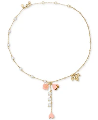 kate spade new york Golden Bloom Glass & Cubic Zirconia Y-Necklace