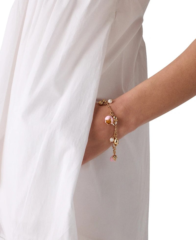 kate spade new york Cubic Zirconia & Glass Golden Bloom Bracelet