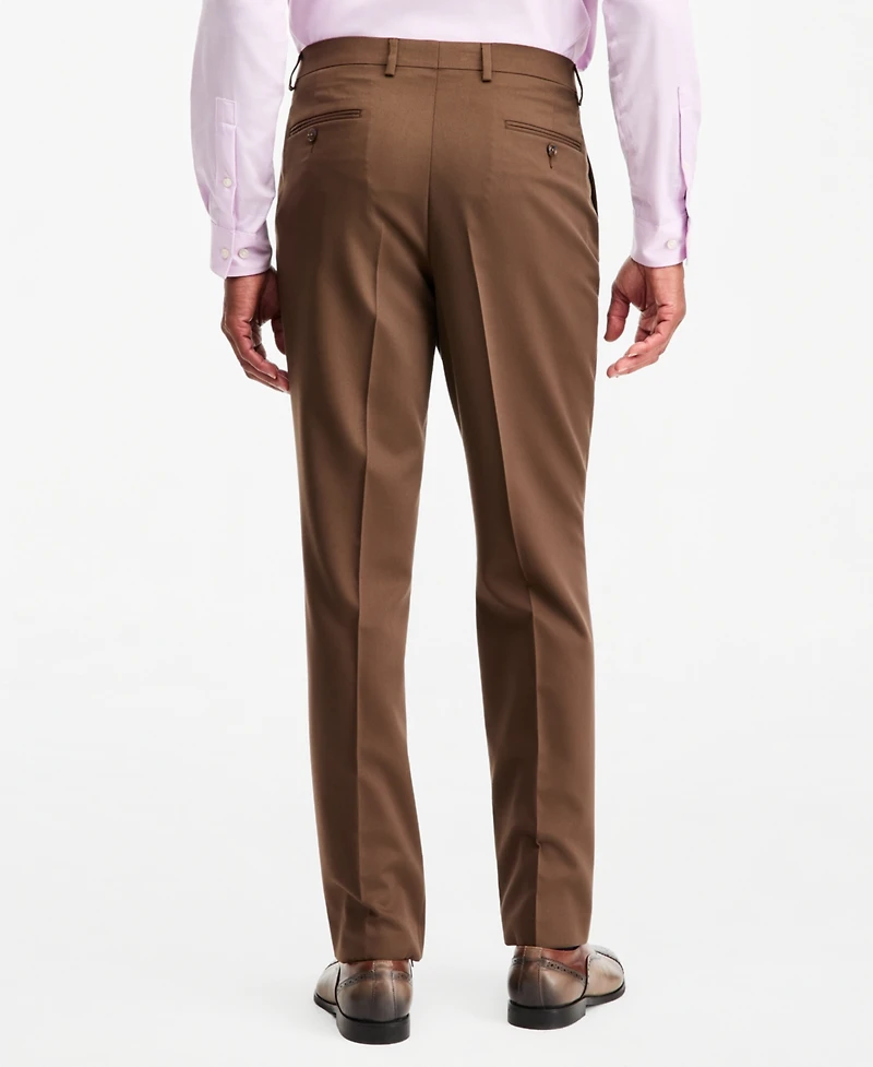 Tayion Collection Men's Classic-Fit Medium Brown Suit Separate Pants