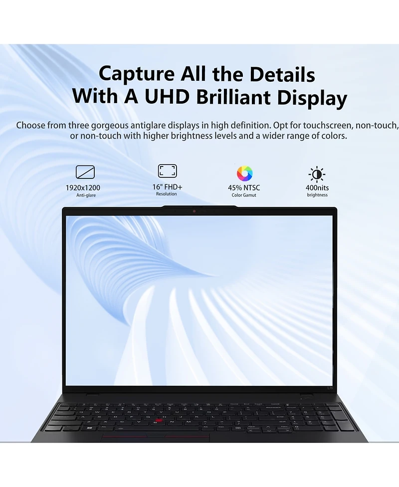 Lenovo ThinkPad L16 16" Traditional Laptop Intel Core Ultra 7 16GB Ram Intel Graphics 512GB Ssd Storage Windows 11 Pro 60Hz