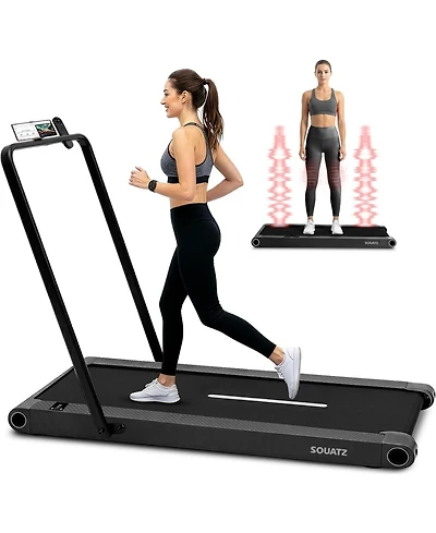 Squatz 2-in-1 Walking Pad with Vibration Plates and Remote Control (SQWPVH15BK)