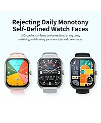 Sugift Smart Watch with 2.1" Hd Touchscreen, Bluetooth Calling, Wellness Tracking, Bonus Leather Strap Included