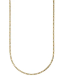Macy's Men's Diamond-Cut Necklace in 14k Gold Over Sterling Silver
