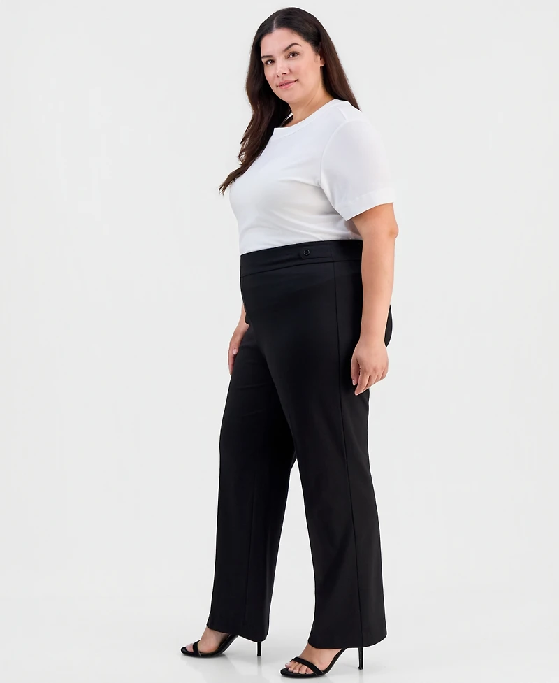 Anne Klein Essentials Women's Pull-On Side Tab Trousers