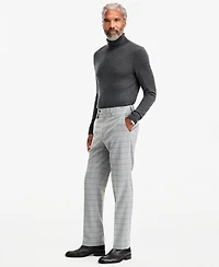Tayion Collection Men's Classic-Fit Gray & Black Check Suit Separate Pants