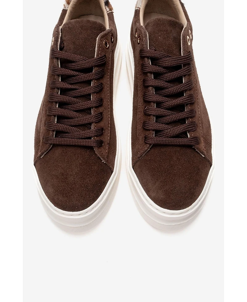 Forever & Always Women's Shoes Nera Leather Casual Sneaker