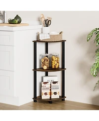 Homlux 3 Tier Decorative Corner Bookshelf Display Rack