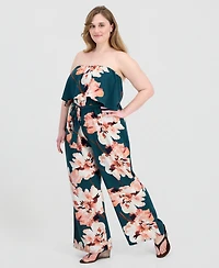Full Circle Trends Trendy Plus Strapless Jumpsuit
