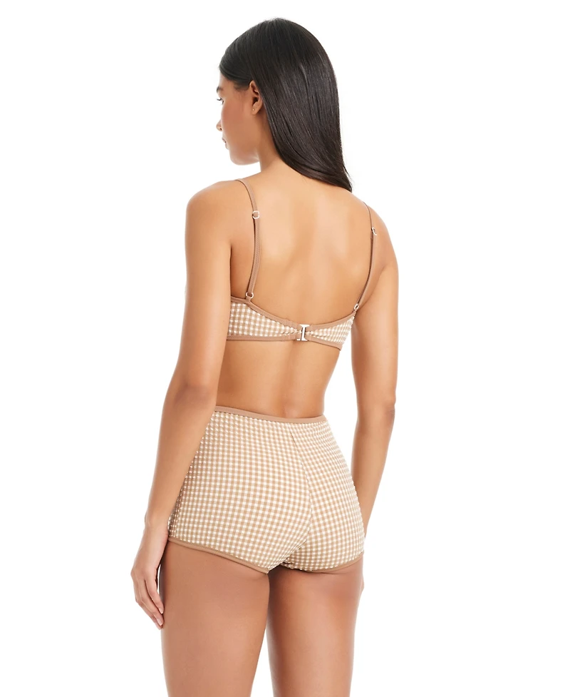 Sanctuary Women's Check Me Out Scoop Neck Bikini Top