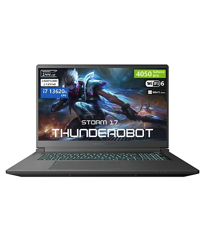 Thunderobot Storm Traditional Laptop Intel Core i7 32GB Ram Nvidia GeForce Rtx 4050 2TB Ssd Storage Windows 11 Home 144Hz
