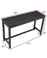 Maison Boucle 4-Piece Bar Table Set with Power Outlet, 36" Counter Table and 3 Stools