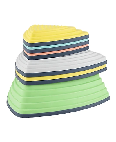 Slickblue Kids Balance Stones Set of 6 Non Slip Stepping Toys with Bag